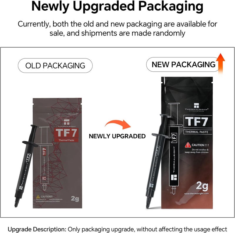 ITleads TF7 CPU Thermal Paste- 2Gram-Thermal Paste Thermal Conductivity 12.8W/m.k Heatsink Grease, High Durability for All heatsinks CPU Coolers | 1-Pack - Image 2